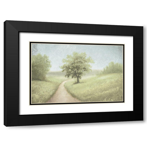 Green Nature Pastures Black Modern Wood Framed Art Print with Double Matting by Marcon, Michael