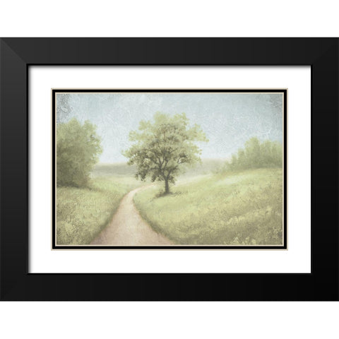 Green Nature Pastures Black Modern Wood Framed Art Print with Double Matting by Marcon, Michael