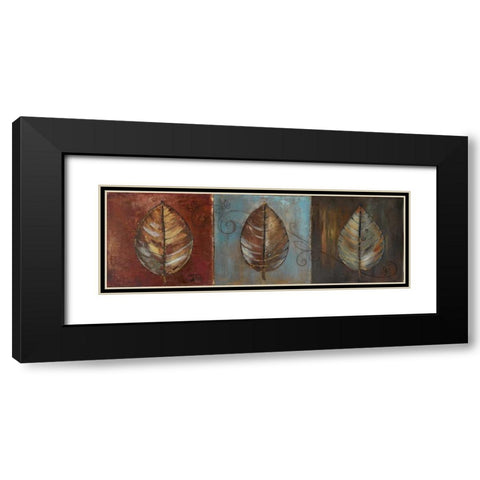 New Leaf Panel I Black Modern Wood Framed Art Print with Double Matting by Pinto, Patricia