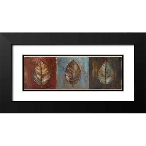 New Leaf Panel I Black Modern Wood Framed Art Print with Double Matting by Pinto, Patricia