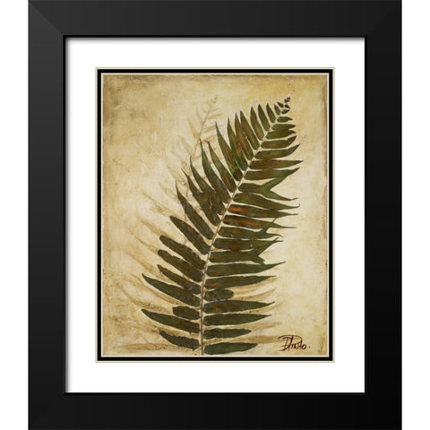 Ferns II Black Modern Wood Framed Art Print with Double Matting by Pinto, Patricia
