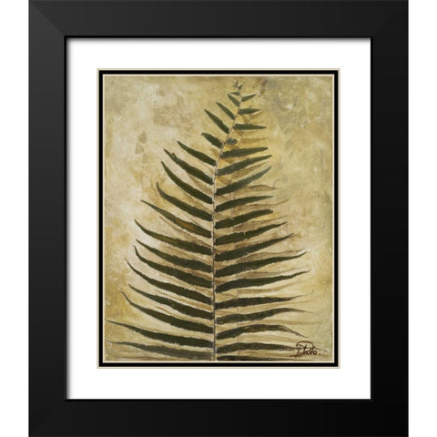 Ferns III Black Modern Wood Framed Art Print with Double Matting by Pinto, Patricia