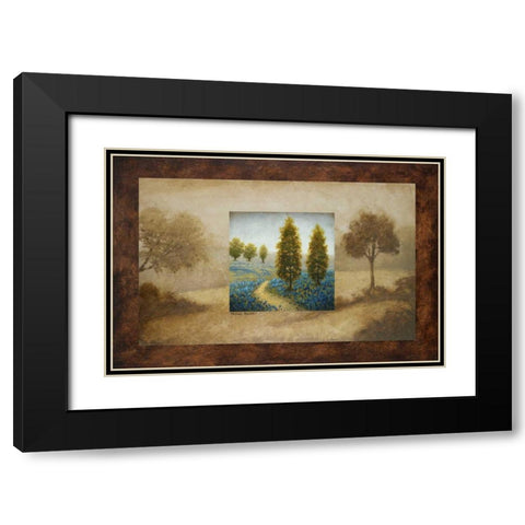 Field Blossom Illusion Black Modern Wood Framed Art Print with Double Matting by Marcon, Michael