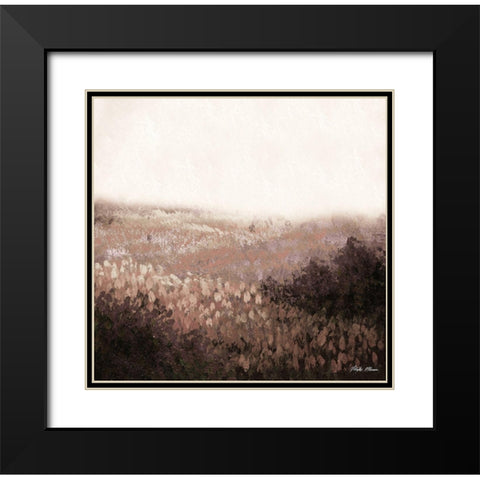 Field Garden Abstract Black Modern Wood Framed Art Print with Double Matting by Marcon, Michael