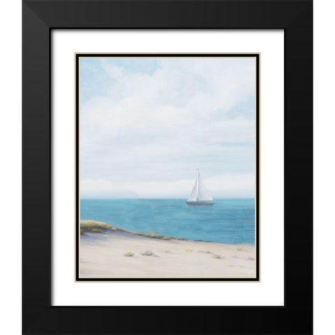 Shoreline Sailing I Black Modern Wood Framed Art Print with Double Matting by Rhyan, Vivien