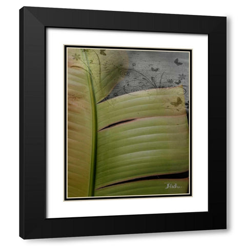 Butterfly Palm II Black Modern Wood Framed Art Print with Double Matting by Pinto, Patricia