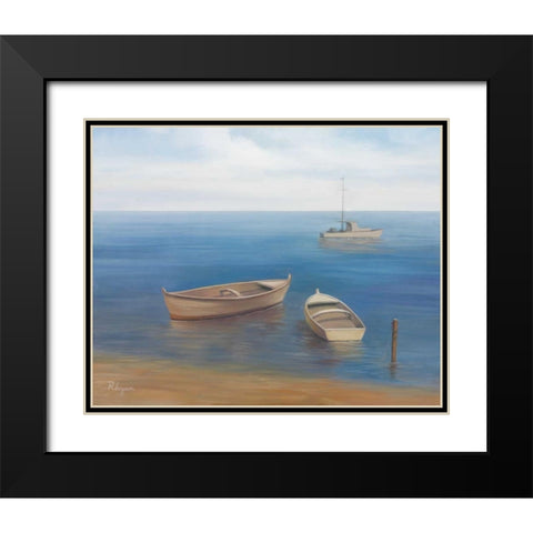 Northern Light Black Modern Wood Framed Art Print with Double Matting by Rhyan, Vivien