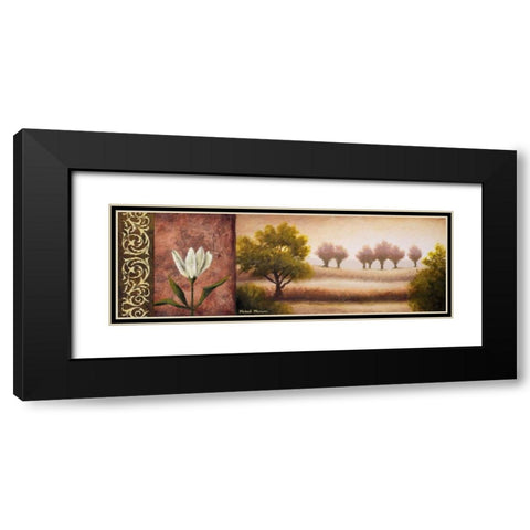 Jarvis II Black Modern Wood Framed Art Print with Double Matting by Marcon, Michael