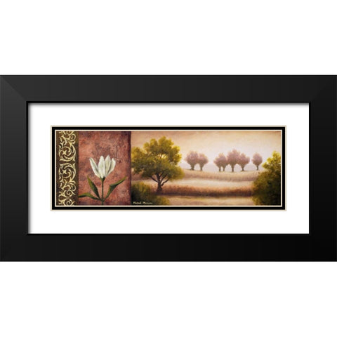 Jarvis II Black Modern Wood Framed Art Print with Double Matting by Marcon, Michael