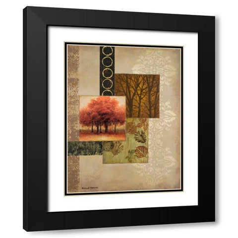 Red Trees Black Modern Wood Framed Art Print with Double Matting by Marcon, Michael