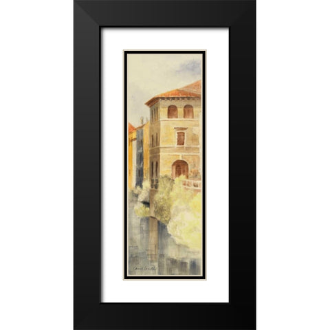 On the River Bacchiglione Black Modern Wood Framed Art Print with Double Matting by Loreth, Lanie