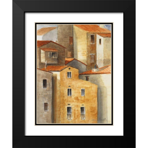 Village of Pitiglione I Black Modern Wood Framed Art Print with Double Matting by Loreth, Lanie
