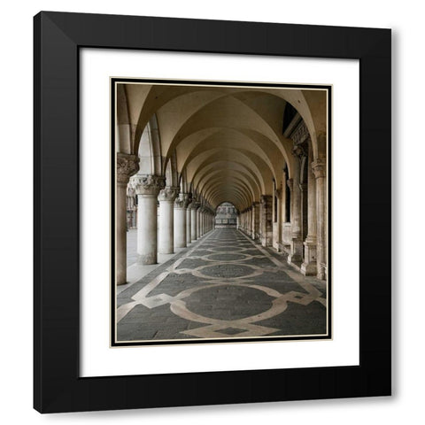 Ducale Palace Black Modern Wood Framed Art Print with Double Matting by Lake, Shelley