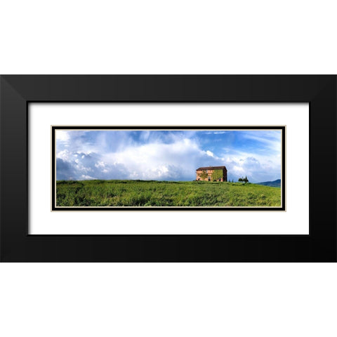 Tuscan Farmhouse Black Modern Wood Framed Art Print with Double Matting by Lake, Shelley