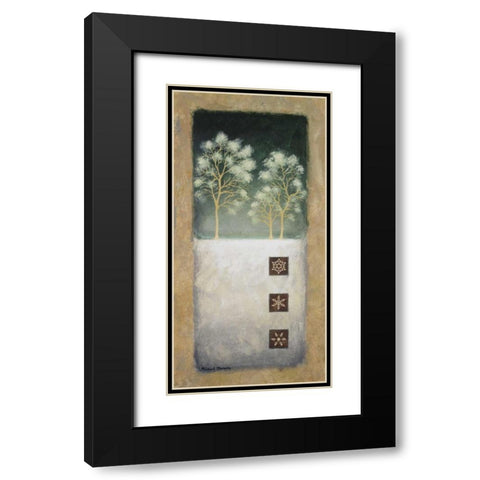 January Black Modern Wood Framed Art Print with Double Matting by Marcon, Michael