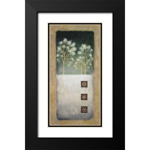 January Black Modern Wood Framed Art Print with Double Matting by Marcon, Michael