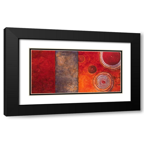Red Spirals I Black Modern Wood Framed Art Print with Double Matting by Loreth, Lanie