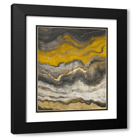 Lava Flow I Black Modern Wood Framed Art Print with Double Matting by Pinto, Patricia