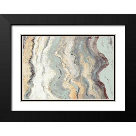 Cool Flow I Black Modern Wood Framed Art Print with Double Matting by Pinto, Patricia