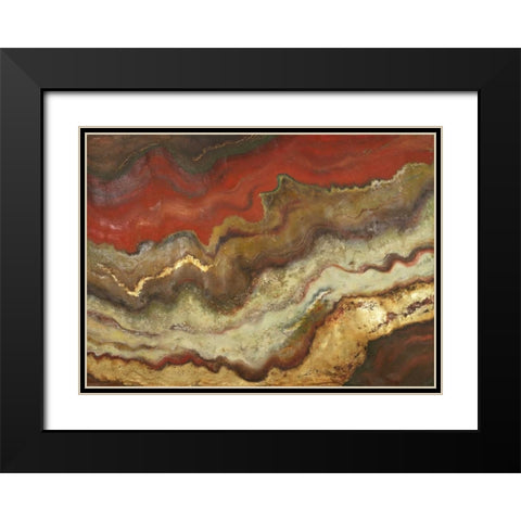 Tierra Black Modern Wood Framed Art Print with Double Matting by Pinto, Patricia