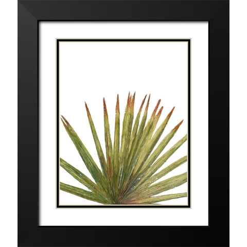 Partial Palm II Black Modern Wood Framed Art Print with Double Matting by Pinto, Patricia