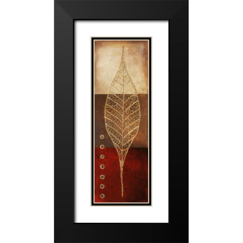 Fossil Leaves II Black Modern Wood Framed Art Print with Double Matting by Pinto, Patricia