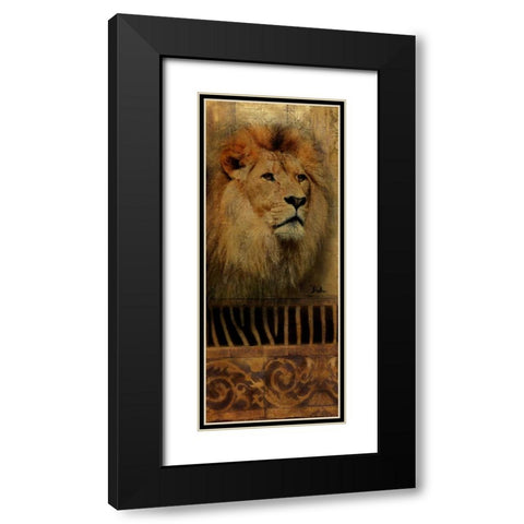 Elegant Safari IV Black Modern Wood Framed Art Print with Double Matting by Pinto, Patricia