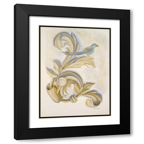 Seasons Crest I Black Modern Wood Framed Art Print with Double Matting by Hakimipour-Ritter