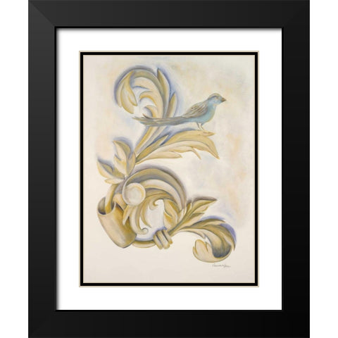 Seasons Crest I Black Modern Wood Framed Art Print with Double Matting by Hakimipour-Ritter