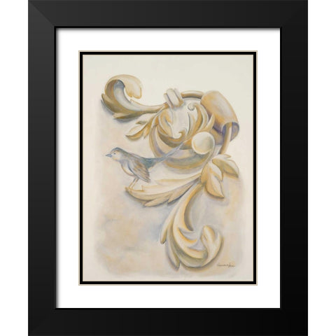 Seasons Crest II Black Modern Wood Framed Art Print with Double Matting by Hakimipour-Ritter