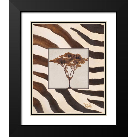 Contemporary Africa II Black Modern Wood Framed Art Print with Double Matting by Pinto, Patricia