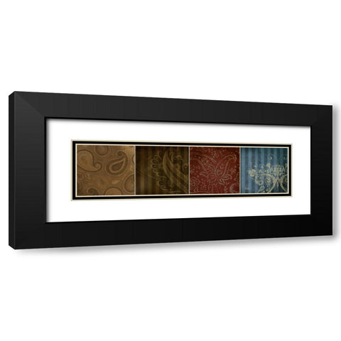 Paisley Composition II Black Modern Wood Framed Art Print with Double Matting by Pinto, Patricia