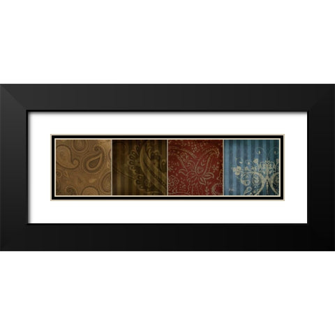 Paisley Composition II Black Modern Wood Framed Art Print with Double Matting by Pinto, Patricia