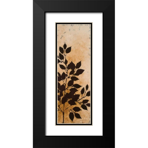 Leaves Silhouette I Black Modern Wood Framed Art Print with Double Matting by Loreth, Lanie