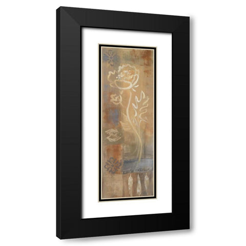 Poppy Panel II Black Modern Wood Framed Art Print with Double Matting by Loreth, Lanie