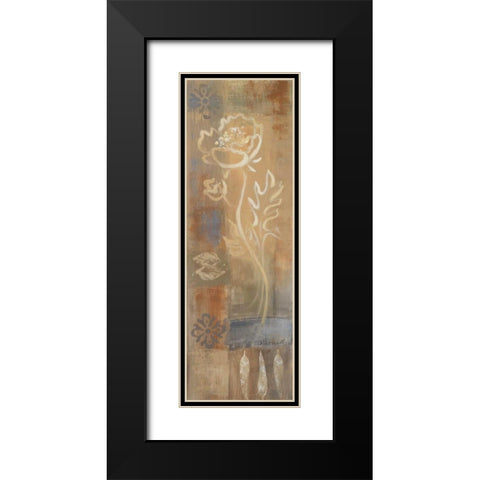 Poppy Panel II Black Modern Wood Framed Art Print with Double Matting by Loreth, Lanie