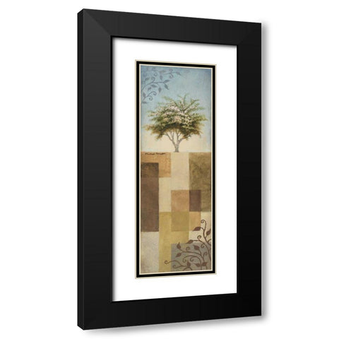 Flowering Crab Tree Black Modern Wood Framed Art Print with Double Matting by Marcon, Michael