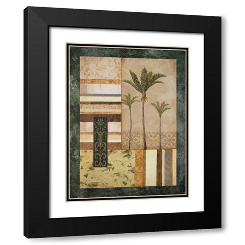 Nikau Palm Black Modern Wood Framed Art Print with Double Matting by Marcon, Michael