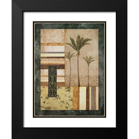 Nikau Palm Black Modern Wood Framed Art Print with Double Matting by Marcon, Michael