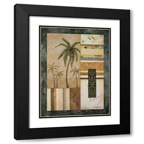 Date Palm Black Modern Wood Framed Art Print with Double Matting by Marcon, Michael