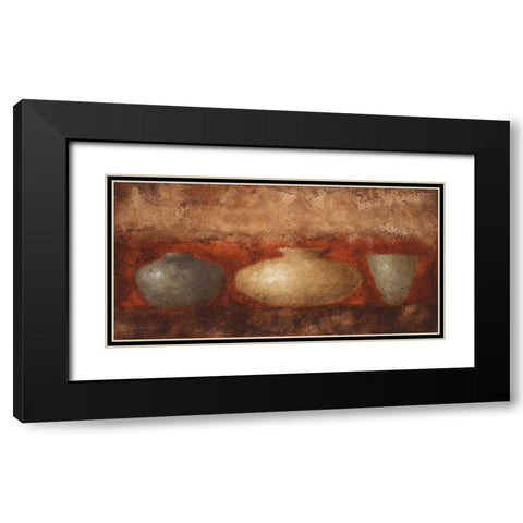 Rustic Vases I Black Modern Wood Framed Art Print with Double Matting by Loreth, Lanie