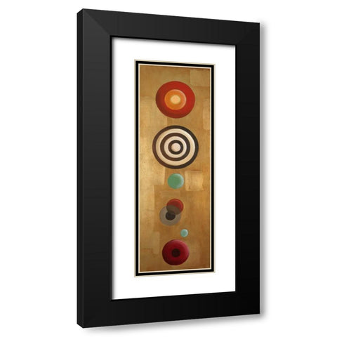 Les Circles I Black Modern Wood Framed Art Print with Double Matting by Pinto, Patricia