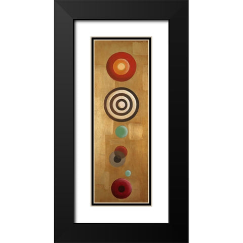 Les Circles I Black Modern Wood Framed Art Print with Double Matting by Pinto, Patricia