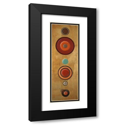 Les Circles II Black Modern Wood Framed Art Print with Double Matting by Pinto, Patricia