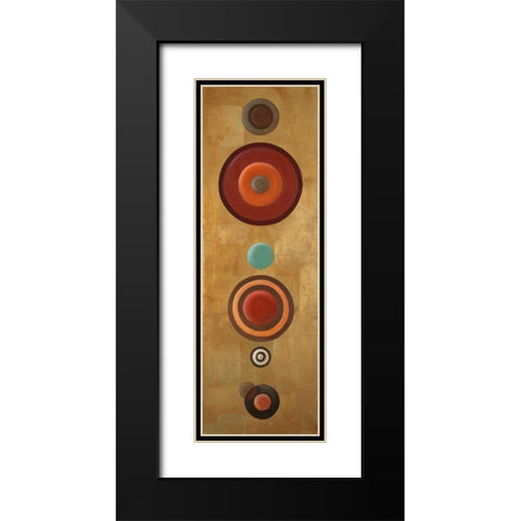 Les Circles II Black Modern Wood Framed Art Print with Double Matting by Pinto, Patricia
