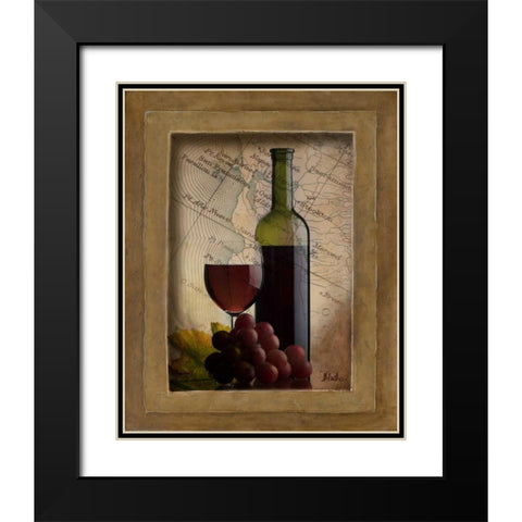 Old Napa II Black Modern Wood Framed Art Print with Double Matting by Pinto, Patricia