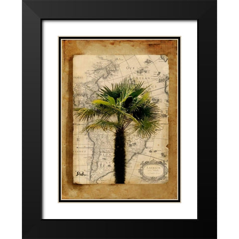 America II Black Modern Wood Framed Art Print with Double Matting by Pinto, Patricia