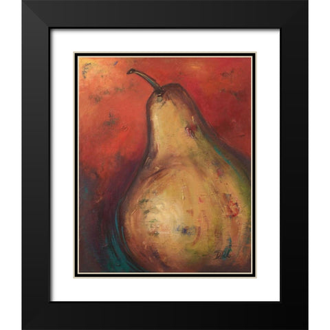 Pear II Black Modern Wood Framed Art Print with Double Matting by Pinto, Patricia