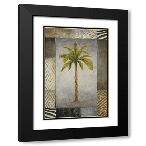 Sun Palm I Black Modern Wood Framed Art Print with Double Matting by Marcon, Michael