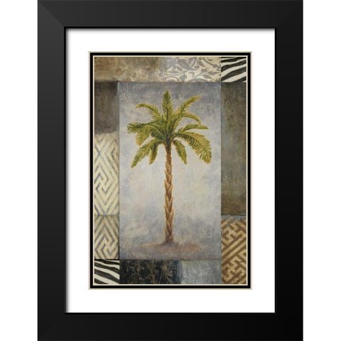Sun Palm I Black Modern Wood Framed Art Print with Double Matting by Marcon, Michael